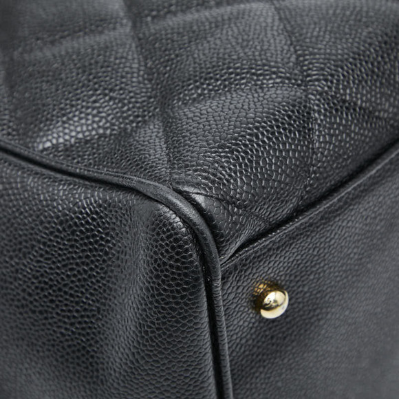 CHANEL Matelasse Coco Mark Chain Boston Bag in Black Caviar Skin for Women - Picture 5 of 13